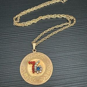 Vintage Patriotic “76” Pendant with 24” Chain